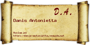 Danis Antonietta névjegykártya